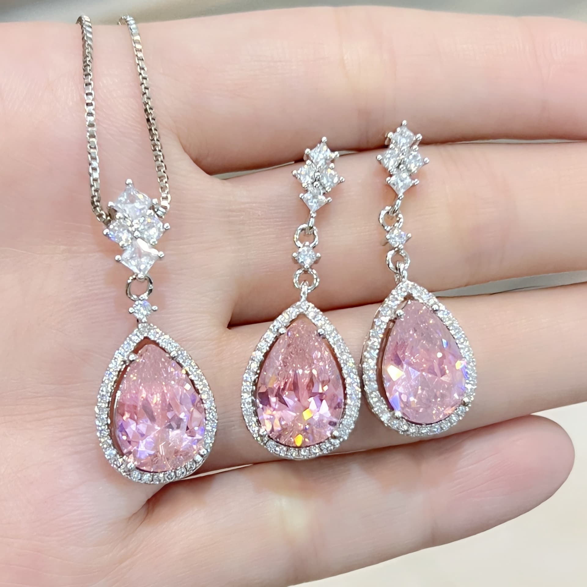 Earrings, pendant, necklace, jewelry drop-shaped 2