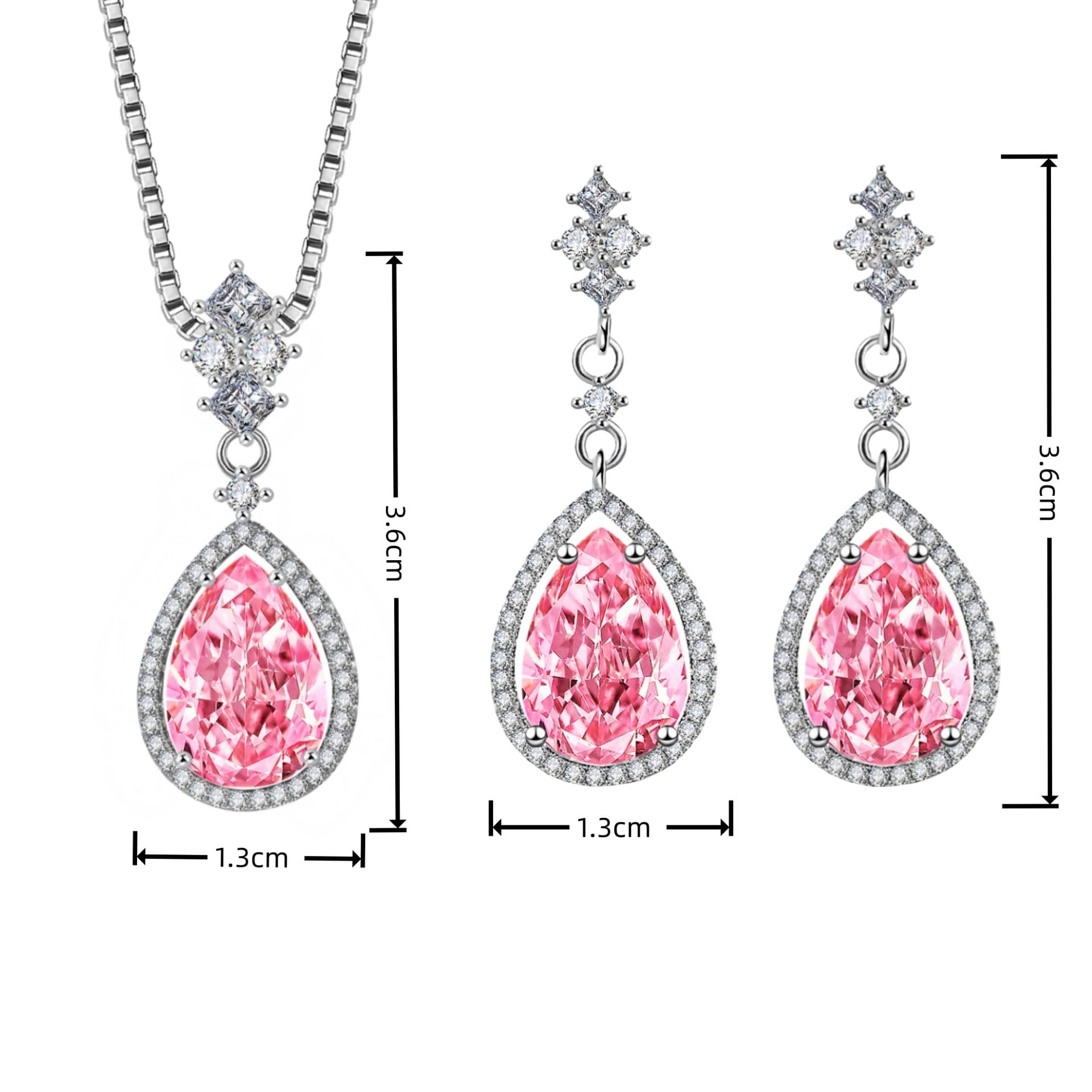 Earrings, pendant, necklace, jewelry drop-shaped 1