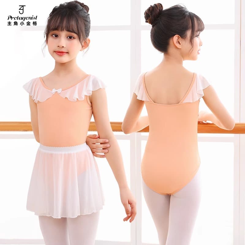 Summer dancing ballet shoes, skirt, children's sports clothing, with short sleeve 1