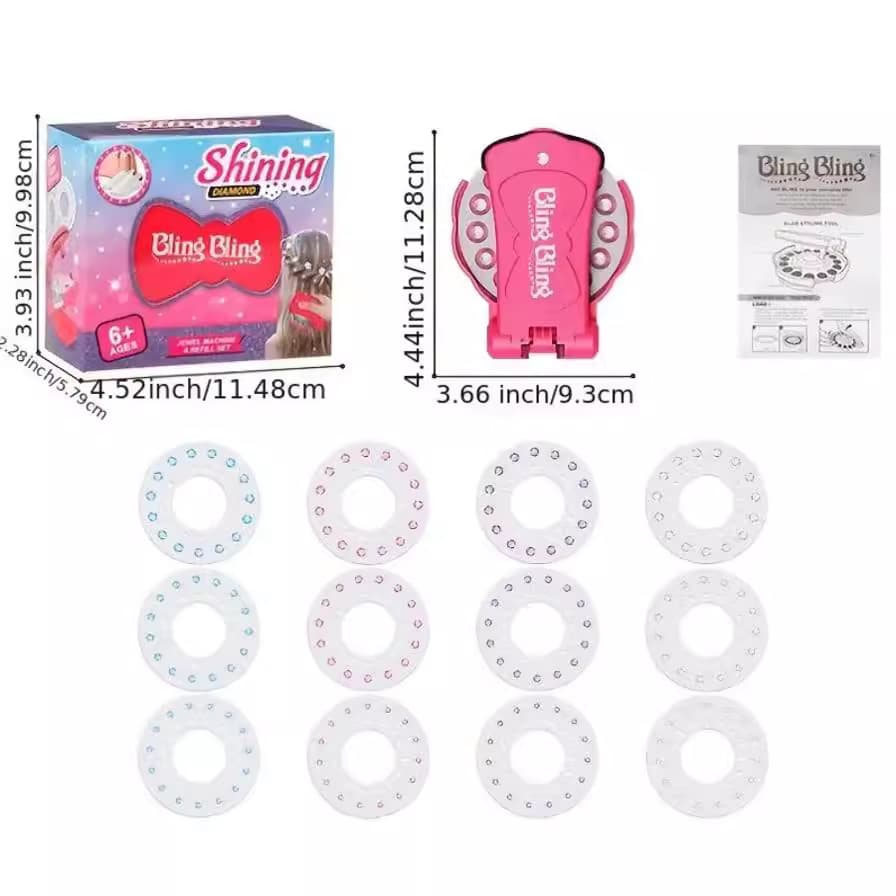 Cross-border magic drilling machine blingbling girl's house nail drilling machine hair stickers drilling machine gifts and toys 2