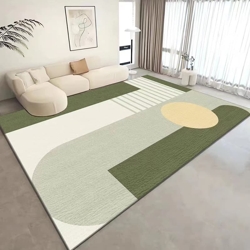 Nordic abstract painting living room carpet 2024 hot selling high-end striped bedroom bedside study room full carpet home 1