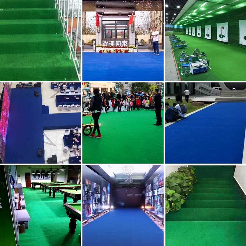 Blue disposable non-slip green carpet for commercial use 2