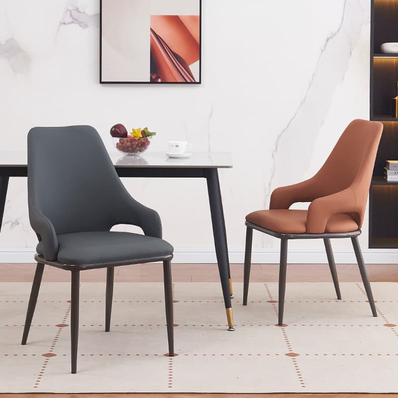 Nordic light luxury dining chair, high-end home modern manufacturer wholesale back chair, hotel restaurant sofa chair, leisure chair 2