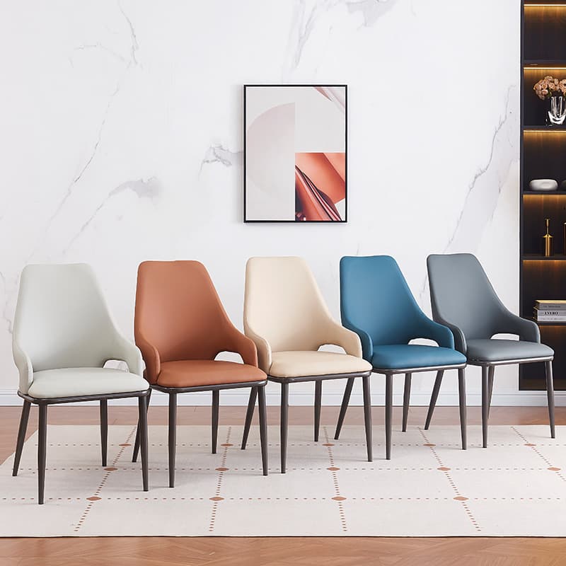 Nordic light luxury dining chair, high-end home modern manufacturer wholesale back chair, hotel restaurant sofa chair, leisure chair 1