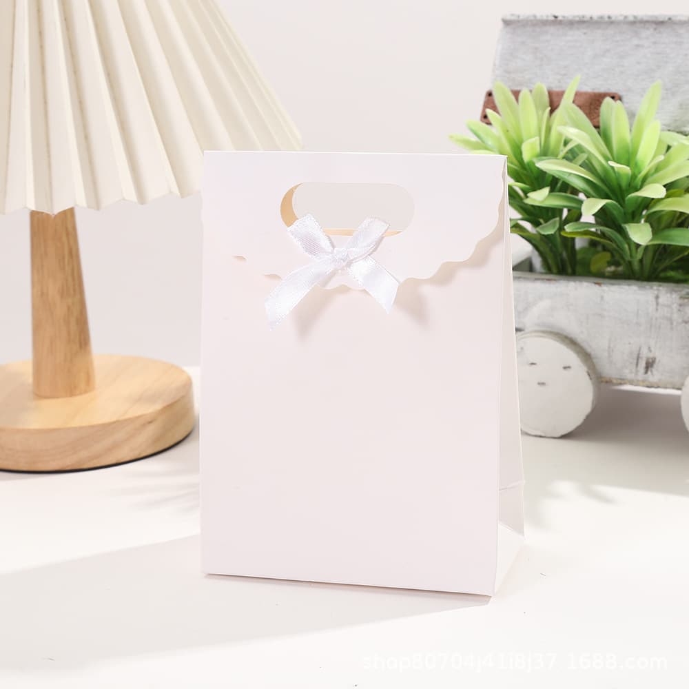 Solid color red fuchsia white golden linen bag with bow, Birthday gift 2