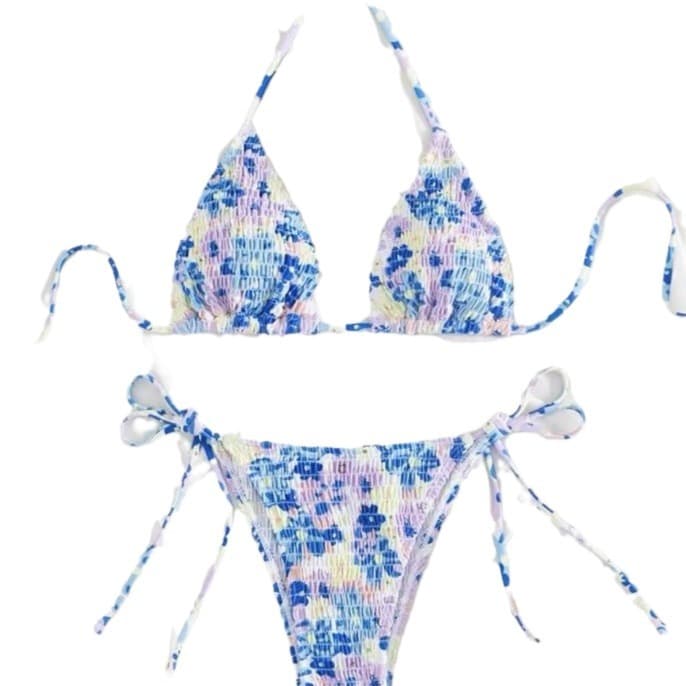 (Cross-border trading), sexy swimwear, belt, set, floral print, (Physicals) 5