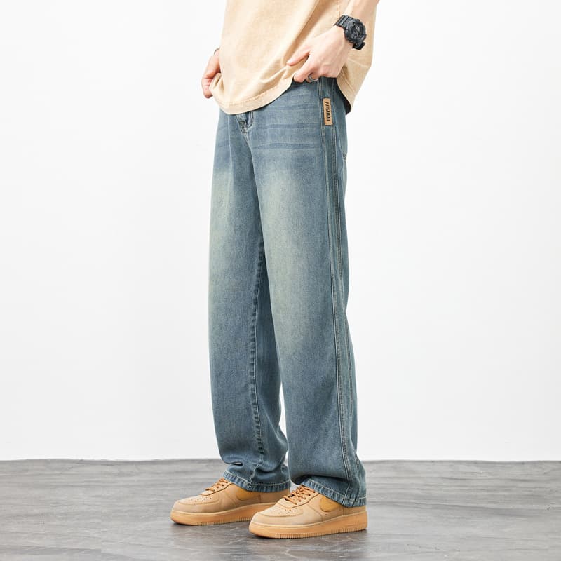 Summer thin jeans, silk trousers, summer 2026, loose straight fit 2