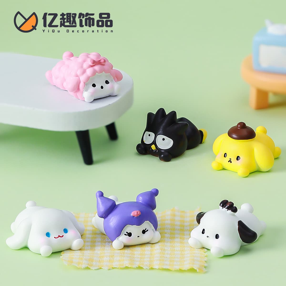 Creative cute three dimensional decorations with accessories, table small accessory, frog, DIY decoration 3
