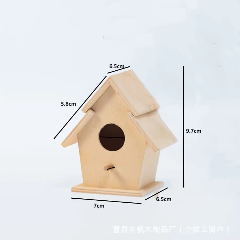 Cross-border bird house frame wooden bird nest garden hanging mini hummingbird bird nest outdoor bird house bird feeder 6