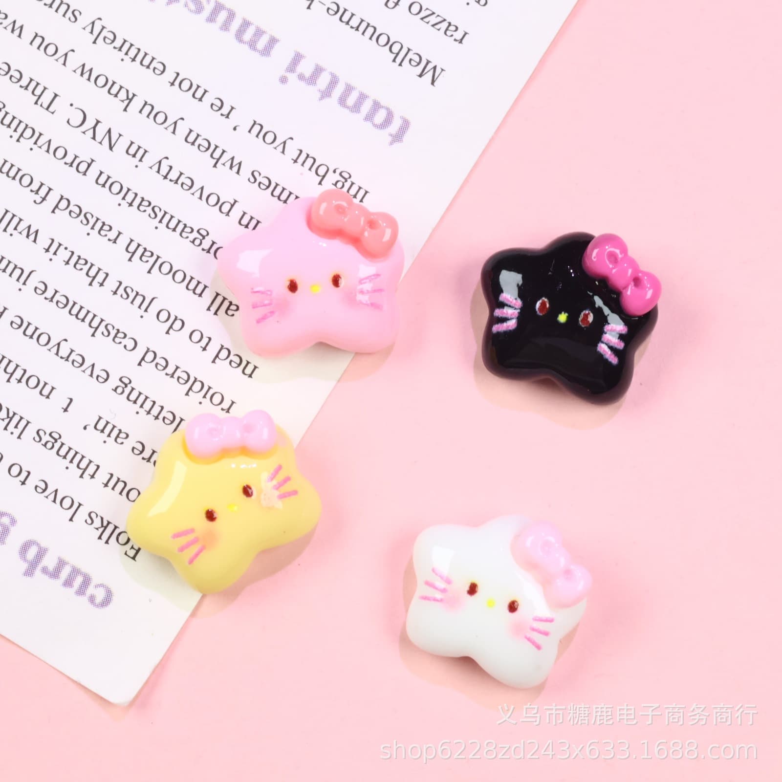 Cream hairgrip, phone case, fridge magnet, keychain, cat, DIY 2
