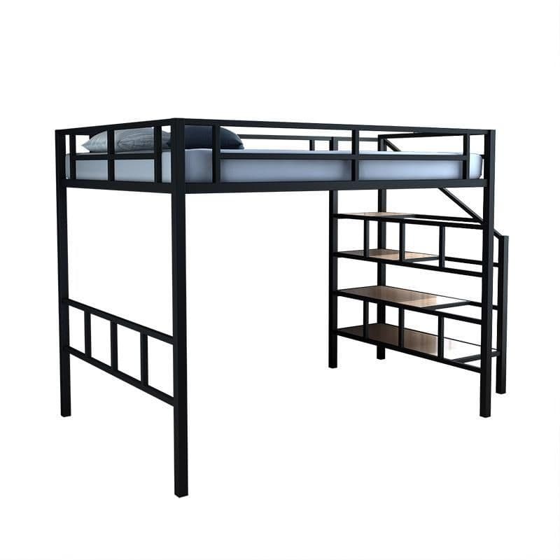 Iron art doubles upper downhill air -rack small building pavilion -style indoor space province space viaduct, double -layer, bed, table bed 3