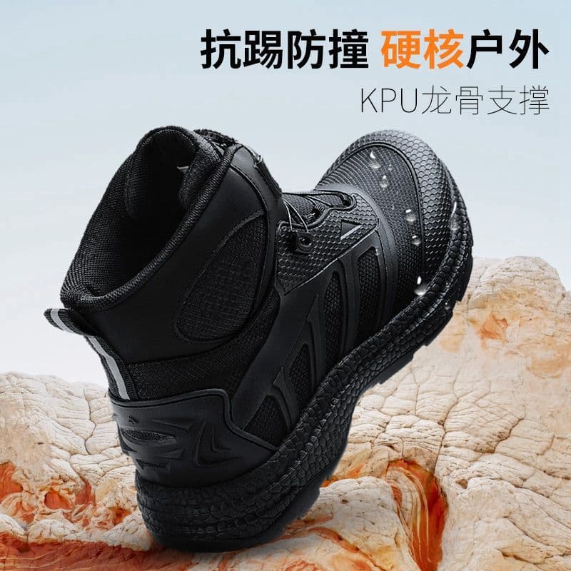Wear-resistant outdoor high-top men's summer lightweight and breathable motorcycle shoes outdoor mid-top shoes mountaineering training shoes tactical boots 3