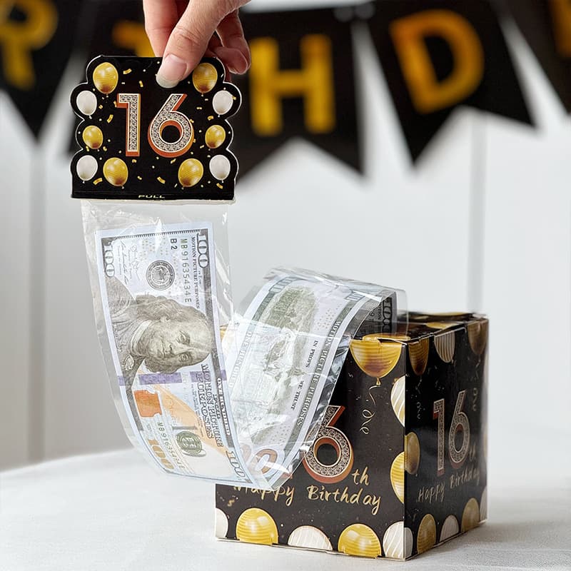 (Spot speed hair) Amazon TEMU birthday box party decorative holiday children's gift box surprises drawing money box 3