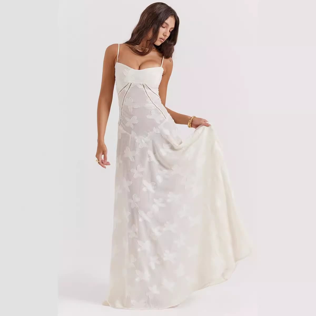 Sexy shiffon evening dress sleevless, lifting effect, backless, square neckline, graduation party