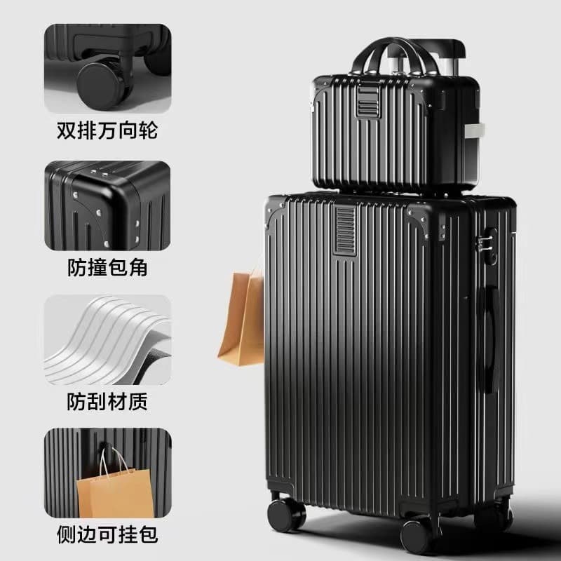 Retro universal durable suitcase on wheels, capacious box 5