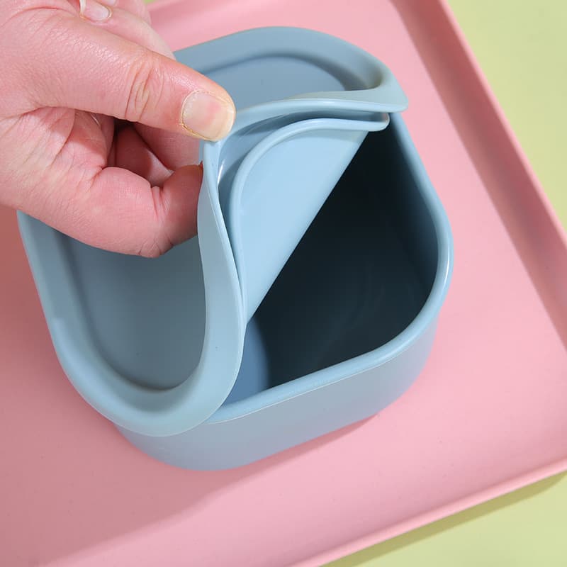 Travel handheld silicone lunch box, set 4