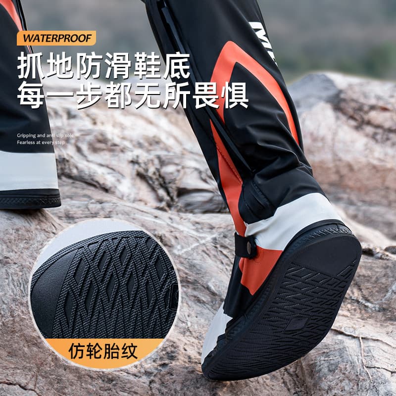 Waterproof wear-resistant shoe covers, high boots, non-slip socks, set for adults PVC 4