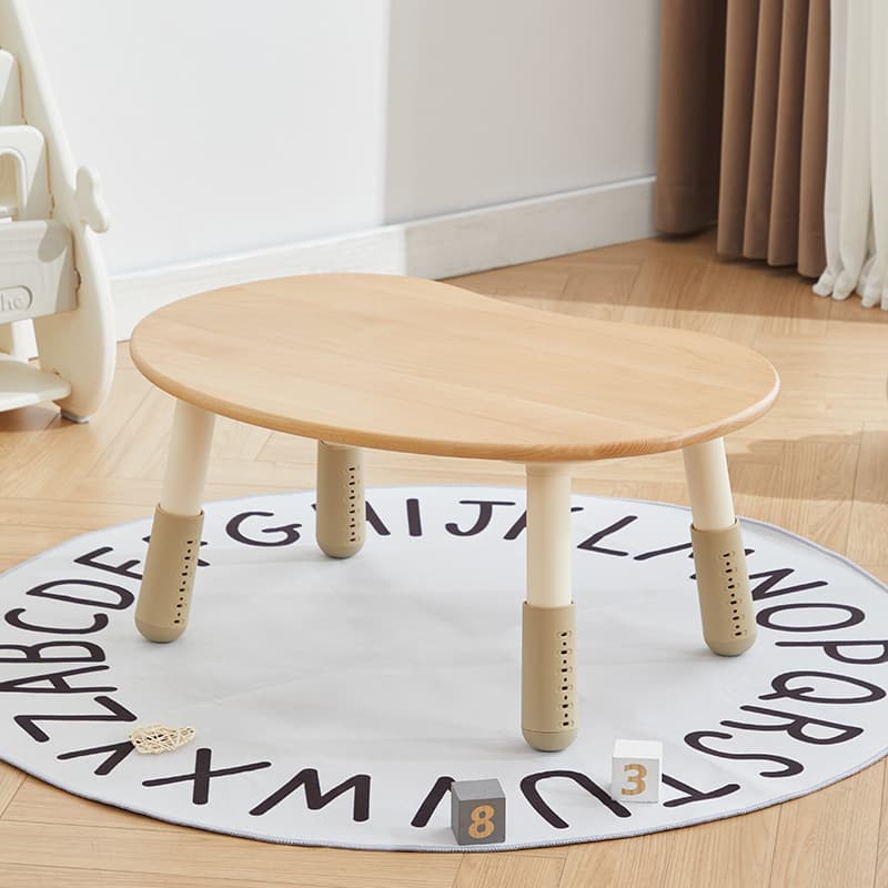 Nanyi Children's Real Wood Peanut Table high and low can adjust the baby kindergarten reading corner to learn to draw dining tables 2
