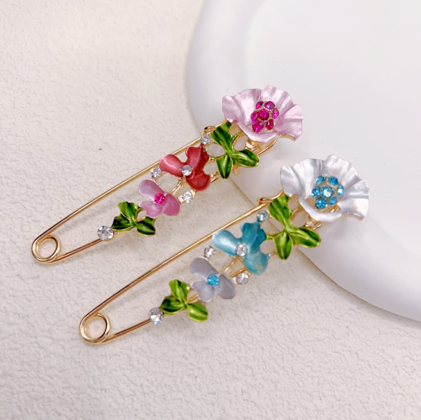 Pin, golden water, brooch, accessory, light luxury style, flowered, high-quality style 4
