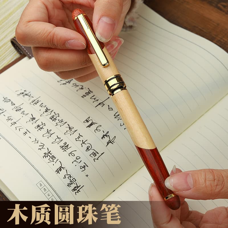 (Cross-border trading), retro wooden ballpoint pen, high-end rollerball pen for students 2