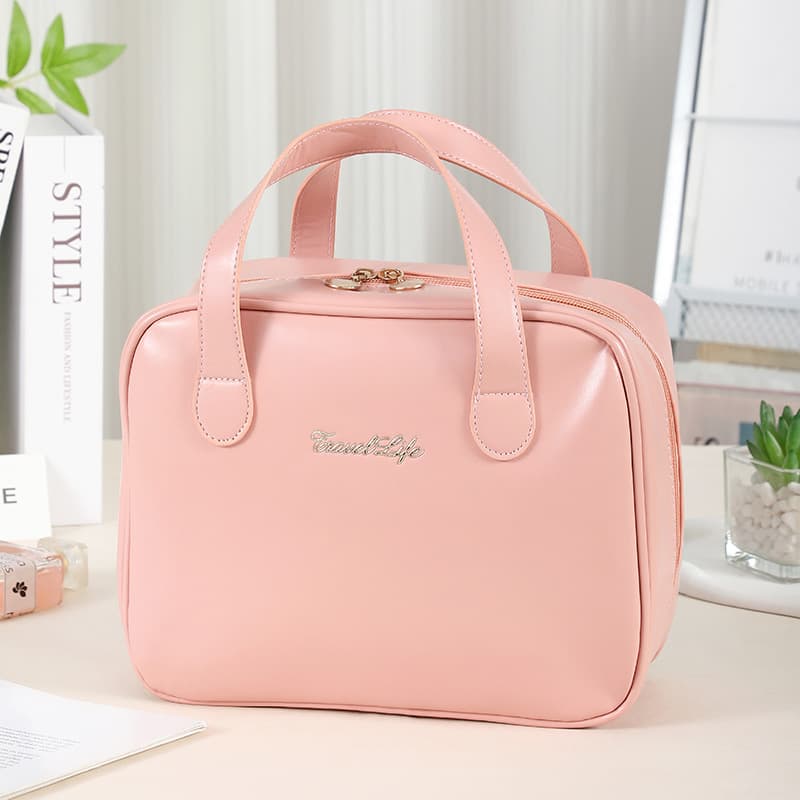 Handheld capacious cosmetic bag, cosmetic storage bag, lipstick, brush for traveling, organizer bag, purse 1