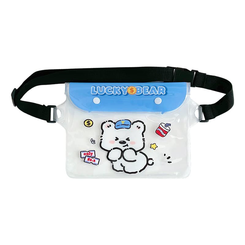 Cartoon waterproof cute mobile phone protection, belt bag, storage bag for swimming for traveling, touch screen 5