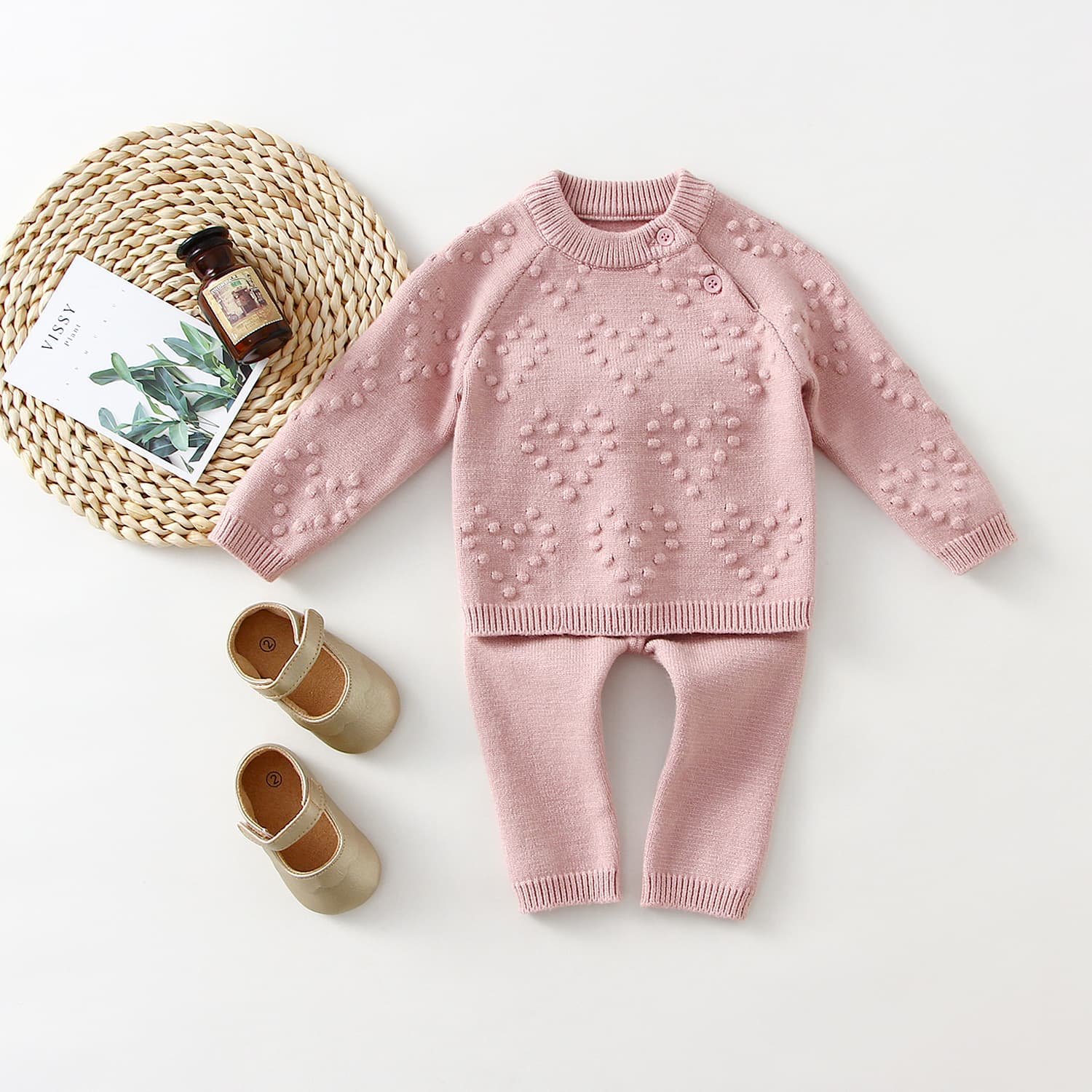 (Cross-border trading), children's sweater, brand set, knitted long-sleeve, trousers 1