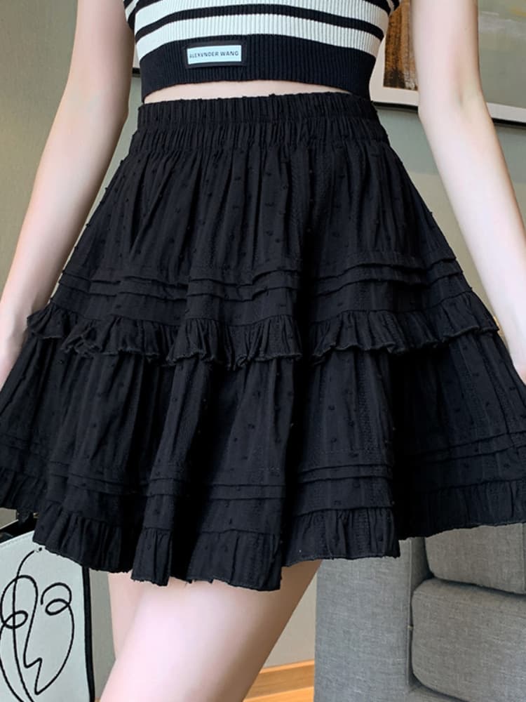 Lace summer skirt, fitted elegant white mini-skirt, A-line 4