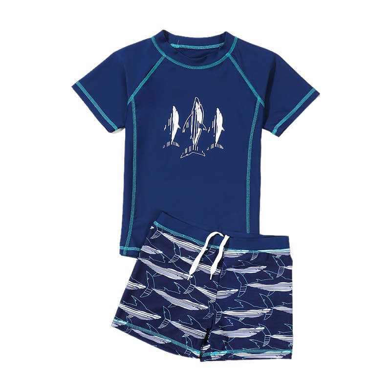 Children's swimwear for boys, split uniform for swimming, trousers, set, for teenagers 5