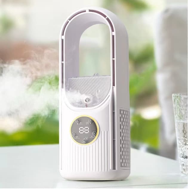 Cross-border bladeless spray fan household desktop tower fan air conditioning fan cooling fan refrigeration desktop USB high wind 2