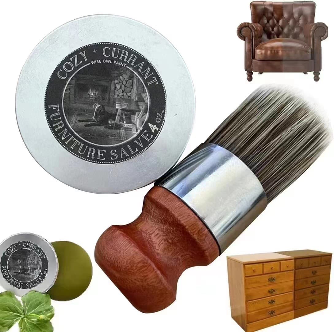 Wise Owl Furniture Salve & Brush - Bristle Cleaning Tool 2