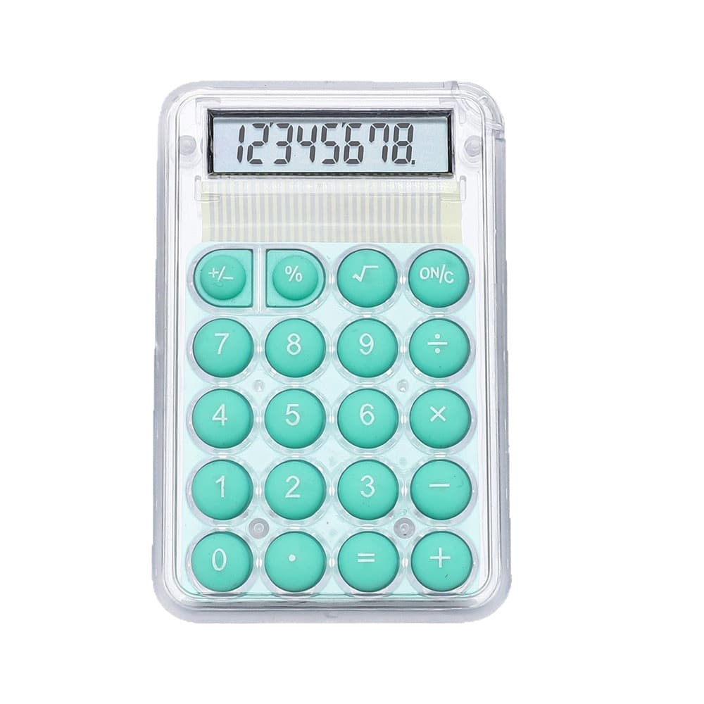 Cross -border high -value mini transparent little cute calculator Pocket pocket portable candy -colored student gift 5