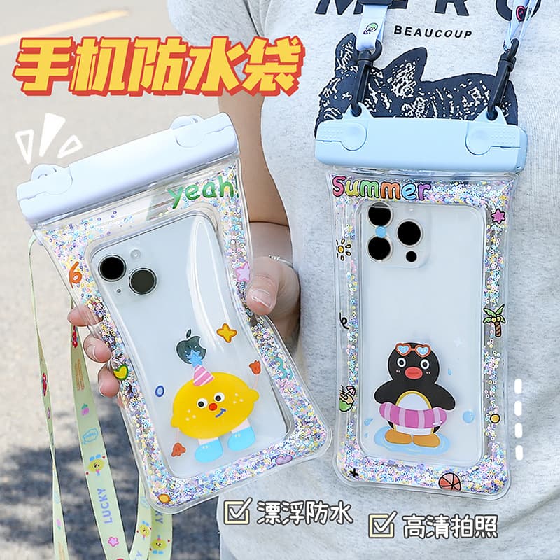 Mobile phone protection, waterproof bag, air bag for swimming, beach travel camera for bath for camping, touch screen 2
