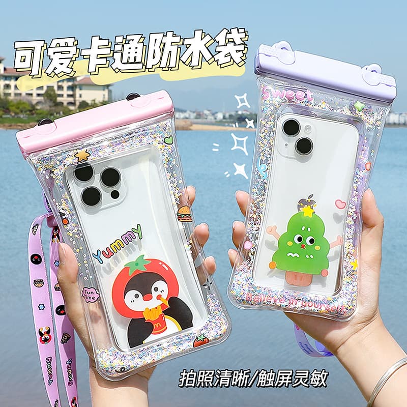 Mobile phone protection, waterproof bag, air bag for swimming, beach travel camera for bath for camping, touch screen 3