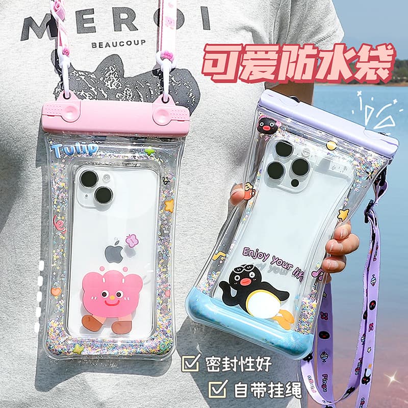 Mobile phone protection, waterproof bag, air bag for swimming, beach travel camera for bath for camping, touch screen