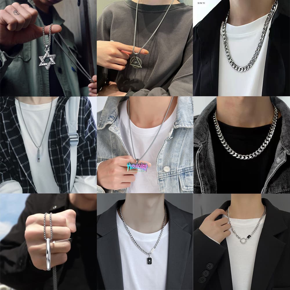 Fashionable trend universal necklace, accessory hip-hop style, internet celebrity, high-quality style, simple and elegant design