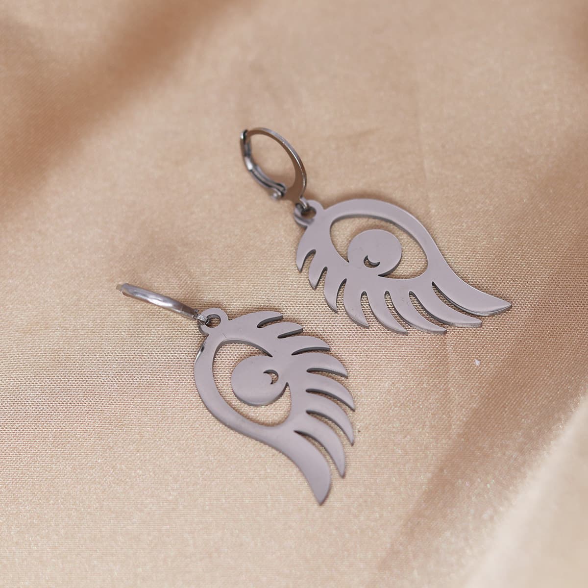Retro fashionable earrings stainless steel, jewelry, boho style, Birthday gift