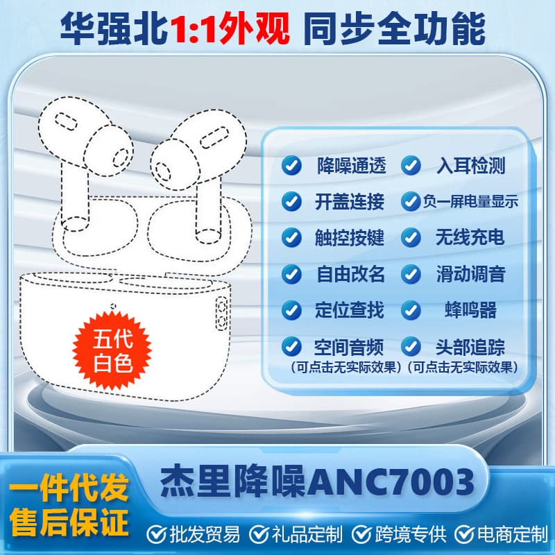 Huaqiangbei Bluetooth headset air 23456 generation podspro2 noise reduction full function applicable to Apple factory 3
