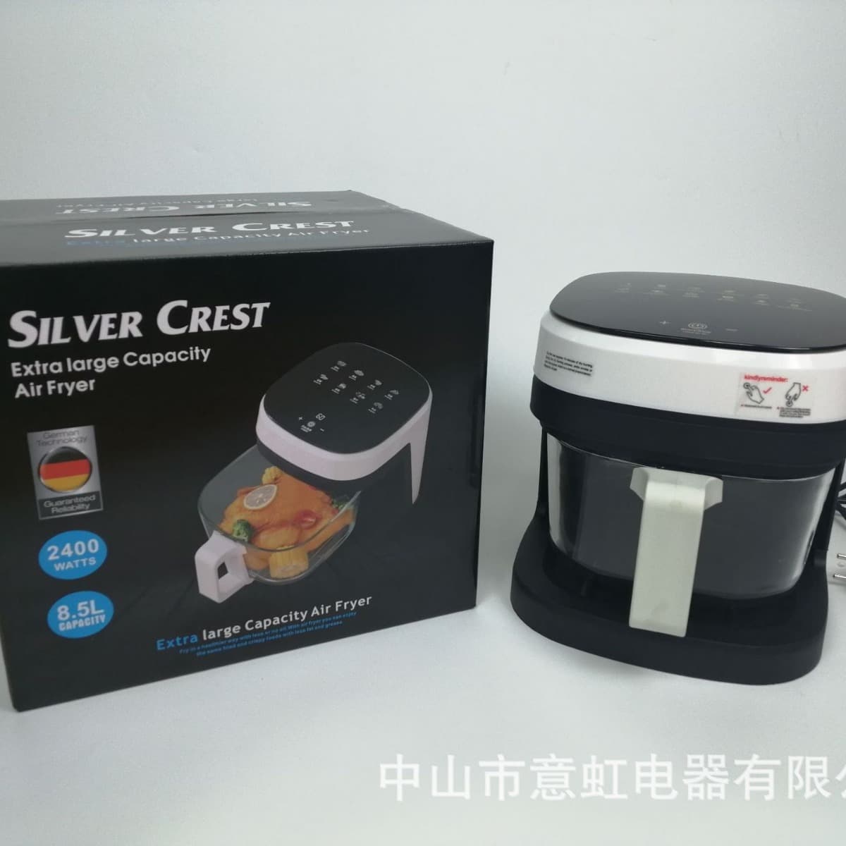 8.5L cross-border air fryer visual air fryer new household glass fries machine multi-function large capacity