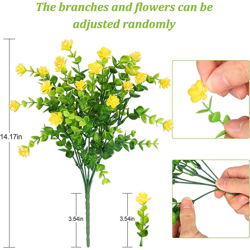 Realistic flower arrangements, plastic artificial plants, UV protection 2