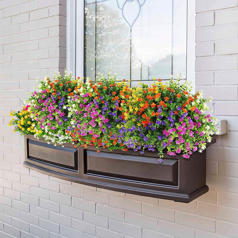 Realistic flower arrangements, plastic artificial plants, UV protection 3