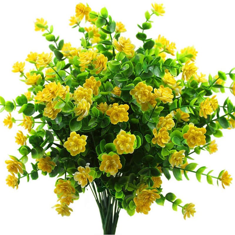 Realistic flower arrangements, plastic artificial plants, UV protection 5