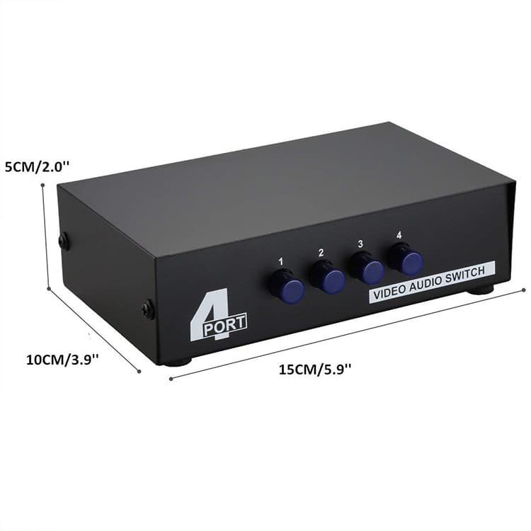 Audio and video AV switch 4 in 1 video switch 4 in one out of 4 accent audio converters 3
