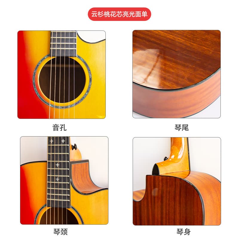 36 40 41 Inch Spruce Mahogany Acoustic Guitar Factory Direct 2