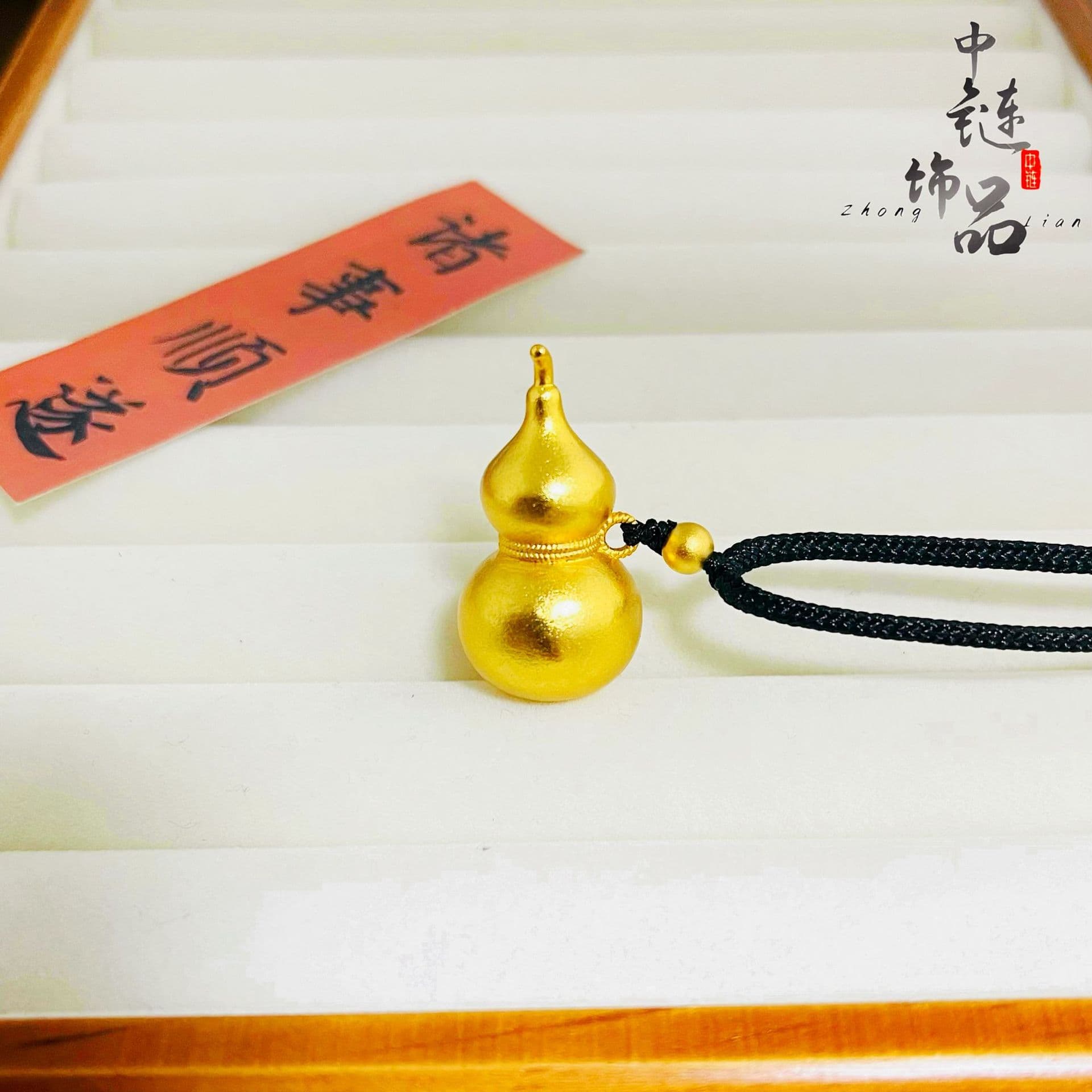 Golden Store, the same high -fidelity ancient Fasha golden flower silk gourd pendant, new Chinese national tide style gourd pendant wholesale 3