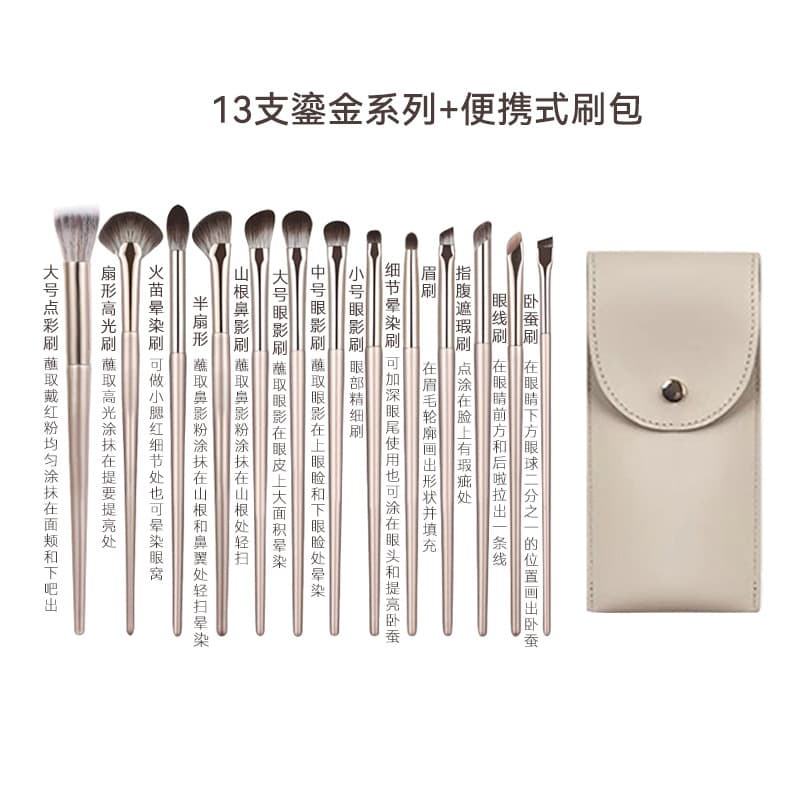 Brush, soft eye pencil for contouring, 13 pieces 1