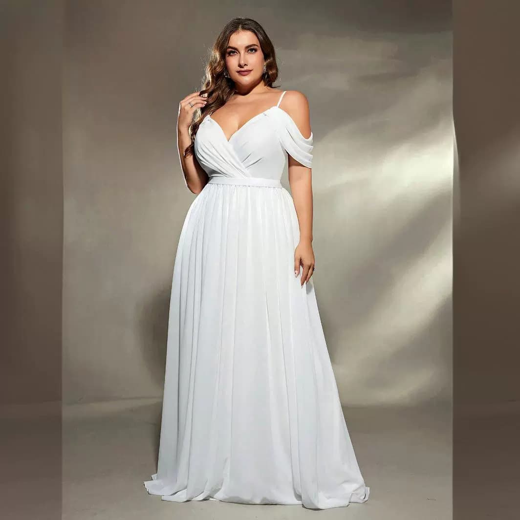 (Cross-border trading), white autumn evening dress, for bridesmaid 2
