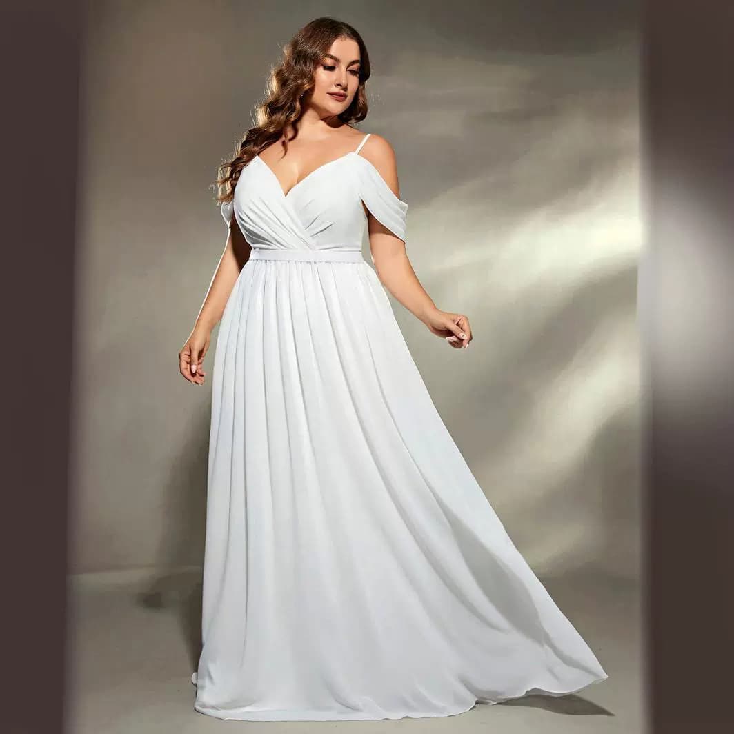(Cross-border trading), white autumn evening dress, for bridesmaid