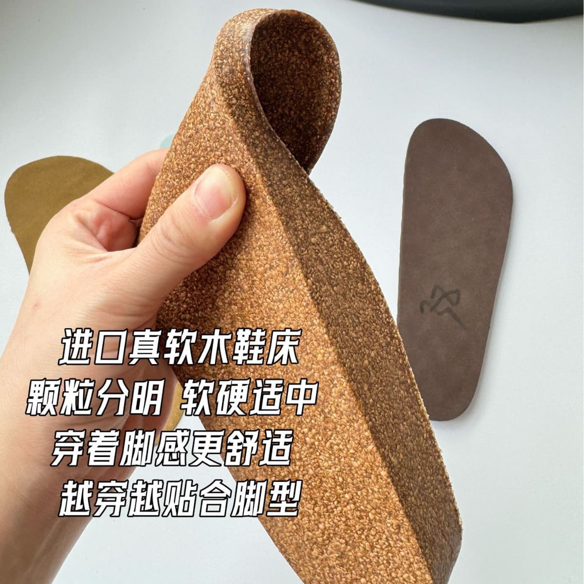 Sanpo Birken shoes for women's retro cork inner heightened sandals bag-toe genuine leather thick sole wear fishing Borken half slippers 3