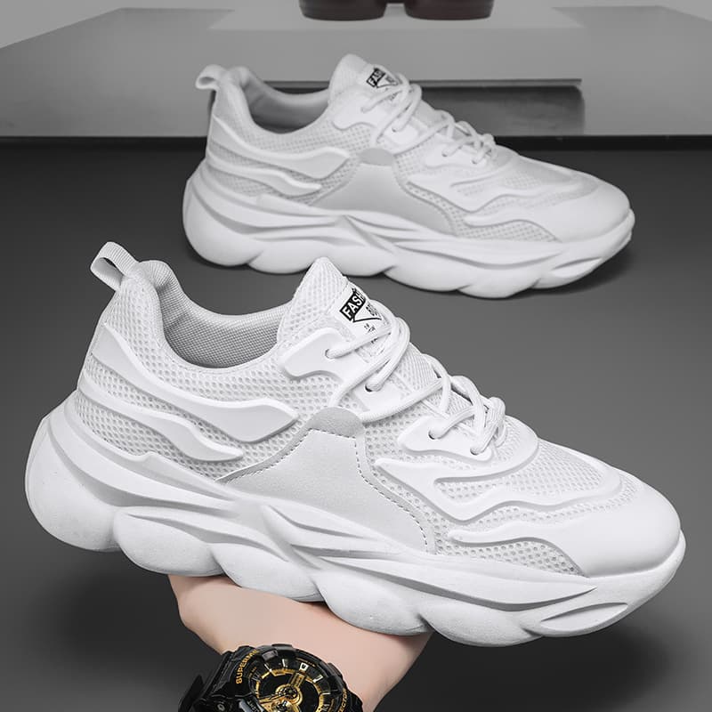 Men's shoes new versatile lightweight and breathable men's thick sole high-end trendy dad's shoes spring casual running sports shoes 3